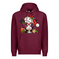Burgundy Christmas baby cow Premium Hoodie - Jasminsmagicworld
