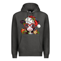 Charcoal Heather Christmas baby cow Premium Hoodie - Jasminsmagicworld