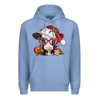 Colony Blue Christmas baby cow Premium Hoodie - Jasminsmagicworld