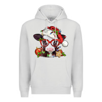 Dove Grey Christmas baby cow Premium Hoodie - Jasminsmagicworld