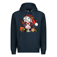 Navy Christmas baby cow Premium Hoodie - Jasminsmagicworld