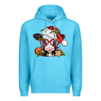 Ocean Blue Christmas baby cow Premium Hoodie - Jasminsmagicworld