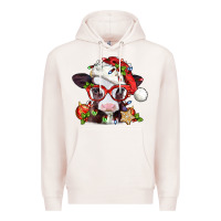Pale Pink Christmas baby cow Premium Hoodie - Jasminsmagicworld