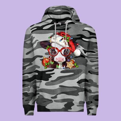 Christmas Baby Cow Premium Hoodie Designed By Jasminsmagicworld