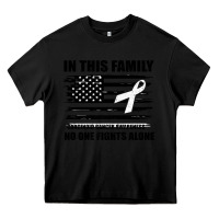 Black No One Fights Alone Pancreatic Cancer Awareness Heavy Core Tee - Bettercallsaul