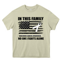 No One Fights Alone Pancreatic Cancer Awareness Heavy Core Tee | Teevron