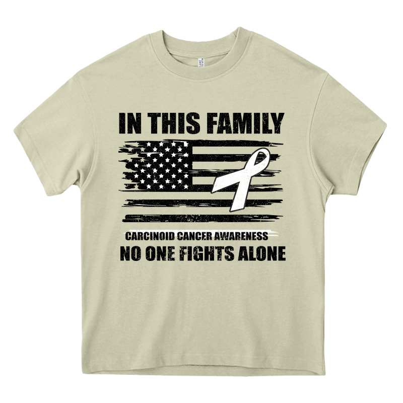 No One Fights Alone Pancreatic Cancer Awareness Heavy Core Tee by Bettercallsaul | Teevron