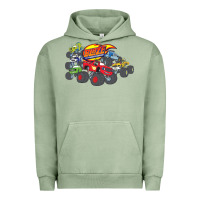 Pigment Oil Green Blaze and the Monster Machines and Friends Urban Hoodie - longCreatives