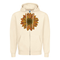 Sandshell sunflower Zipper Hoodie - Artiststas