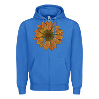 Sunflower Zipper Hoodie | Teevron