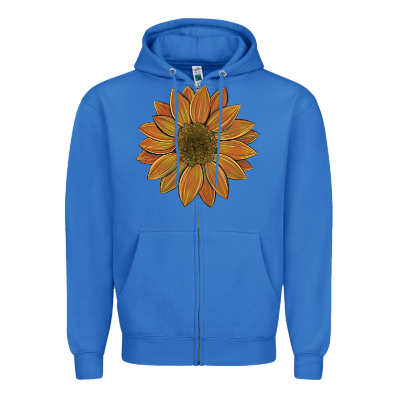 Sunflower Zipper Hoodie by Artiststas | Teevron