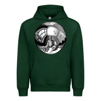Forest Green M.C. Escher Spherical Self Portrait Urban Hoodie - longCreatives