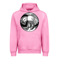 Fuchsia Pink M.C. Escher Spherical Self Portrait Urban Hoodie - longCreatives