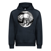 Navy M.C. Escher Spherical Self Portrait Urban Hoodie - longCreatives