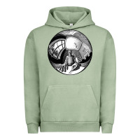 Pigment Oil Green M.C. Escher Spherical Self Portrait Urban Hoodie - longCreatives