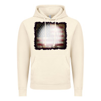 Vintage Artic America Wood Flag with bBeach Effect Vintage Hoodie - CowCowDesign