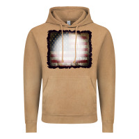 America Wood Flag With Bbeach Effect Vintage Hoodie | Teevron
