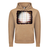 Vintage Coffee America Wood Flag with bBeach Effect Vintage Hoodie - CowCowDesign