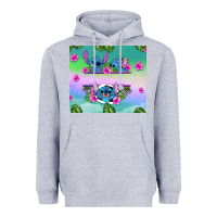 Heather Grey custom name stitch Heavyweight Hoodie - AdoDesignShop