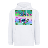 White custom name stitch Heavyweight Hoodie - AdoDesignShop