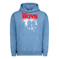 Pigment Pebble Blue The Boys Graffiti Group Photo Urban Hoodie - longCreatives