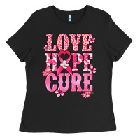 Black Love Hope Cure Cancer Awareness Ladies Tee - HowdyJamesFarm