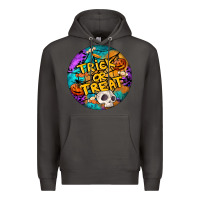 Smoke Trick Or Treat Hallowen Round Premium Hoodie - LillyAllenDesigns