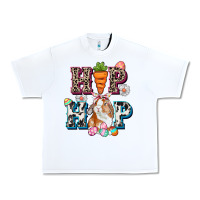 White Western hip hop bunny Easter Day Urban Heavy Tee - CowGirlArtShop