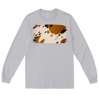 Moon Dust Cowhide Black and Light Brown Brushstroke Long Sleeve Tee - Jasminsmagicworld