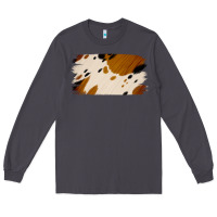 Smoke Cowhide Black and Light Brown Brushstroke Long Sleeve Tee - Jasminsmagicworld