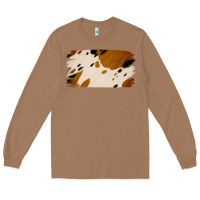 Toasted Coconut Cowhide Black and Light Brown Brushstroke Long Sleeve Tee - Jasminsmagicworld
