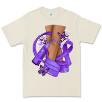 Bone Cancer diva purple ribbon Premium Tee - NancyCooperArtShop