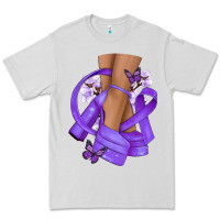 Dove Grey Cancer diva purple ribbon Premium Tee - NancyCooperArtShop