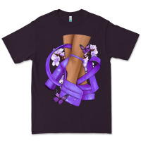 Plum Cancer diva purple ribbon Premium Tee - NancyCooperArtShop