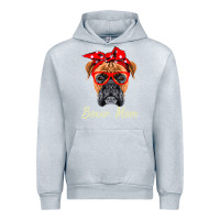 Heather Grey Boxer Mom Dogs  Mothers Day Dog Lovers Gifts For Women Urban Hoodie - longCreatives