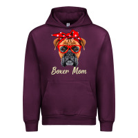 Mauve Wine Boxer Mom Dogs  Mothers Day Dog Lovers Gifts For Women Urban Hoodie - longCreatives