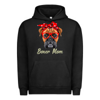 Pigment Black Boxer Mom Dogs  Mothers Day Dog Lovers Gifts For Women Urban Hoodie - longCreatives
