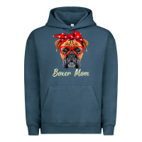 Pigment Midnight Navy Boxer Mom Dogs  Mothers Day Dog Lovers Gifts For Women Urban Hoodie - longCreatives