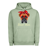 Pigment Oil Green Boxer Mom Dogs  Mothers Day Dog Lovers Gifts For Women Urban Hoodie - longCreatives