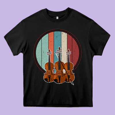 Violin Vintage Heavy Core Tee Designed By Bettercallsaul