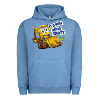 Pigment Pebble Blue Kids The Stinky and Dirty Show  It's Fun Being Dirty Urban Hoodie - longCreatives