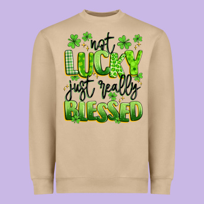 Not Lucky Just Really Blessed Heavyweight Sweatshirt Designed By Artiststas
