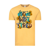 Vintage Mustard Super mom super wife super tired Vintage Tee - CowGirlArtShop