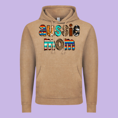 Aussie Mom Vintage Hoodie Designed By Cowcowdesign
