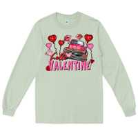 Matcha Hello Valentine Valentine's Day truck Long Sleeve Tee - FaDigitalArtStudio