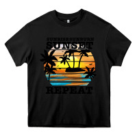 Black sunrise sunburn sunset repeat Heavy Core Tee - JahusDesignShop