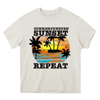 Cream sunrise sunburn sunset repeat Heavy Core Tee - JahusDesignShop