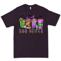 Plum Boo Heifer Coffee Cups with Halloween Premium Tee - texasbilliewilder
