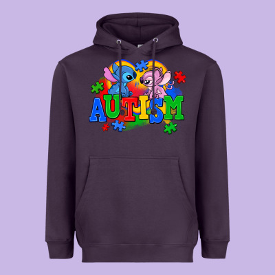 Autism Stitch With Lilo Heavyweight Hoodie Designed By Adodesignshop