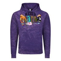 Cloud Purple Blessed Mama Vintage Hoodie - CowCowDesign
